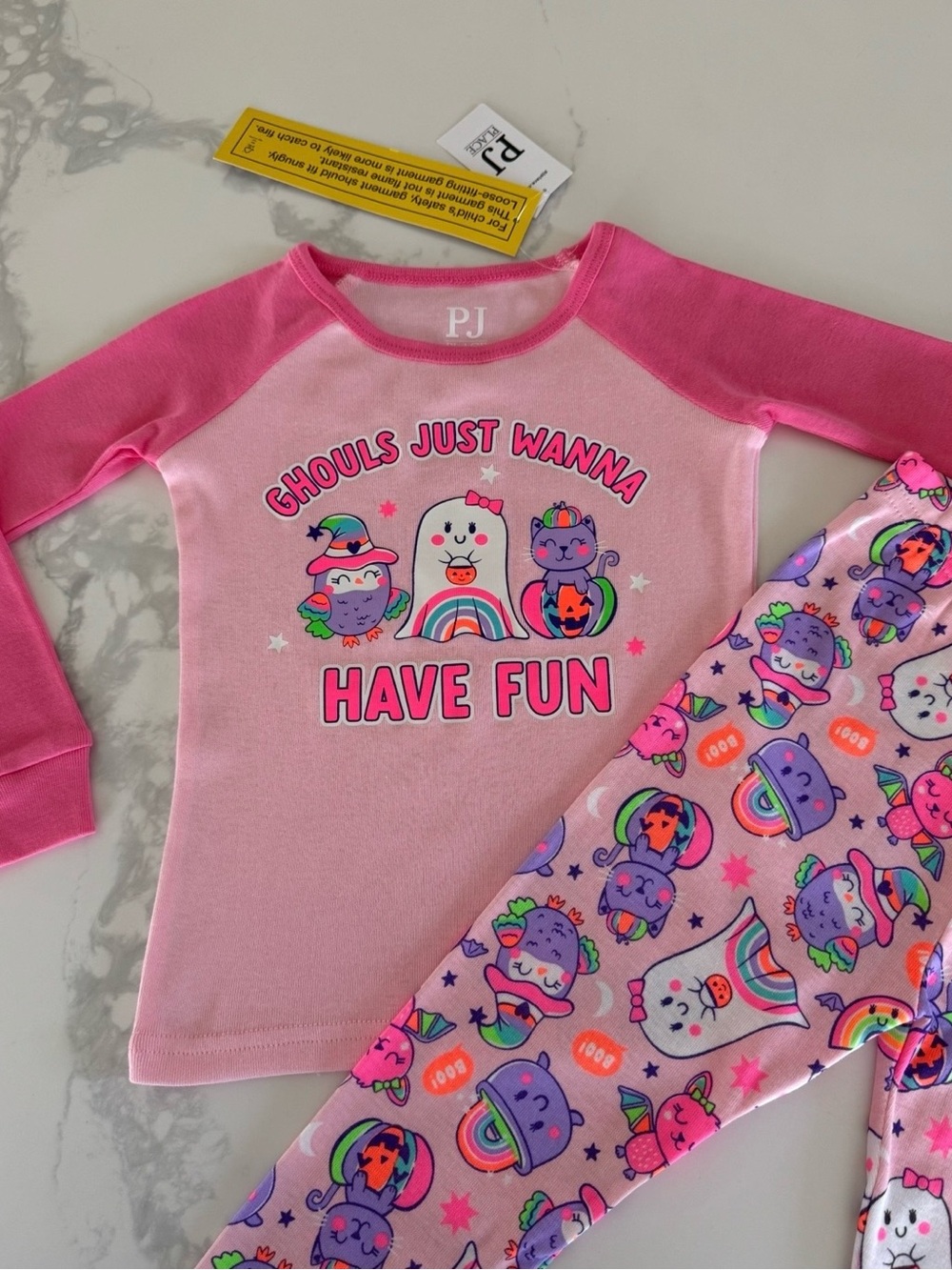 Toddler Girls’ Halloween Pajamas Glow in the Dark PJs 2T